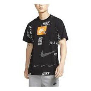 Nike Sportswear Logo T-Shirt - Just Do It Black Neon CW0377-010